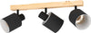 Plafoniera-Industrial-Batallas-3-Luci-Legno-Marrone-E-Nero
