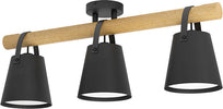 Plafoniera-Industrial-Boyle-3-Luci-Metallo-Nero-E-Marrone