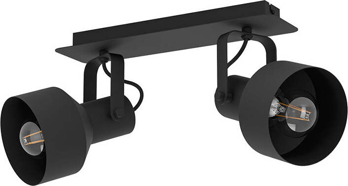 Plafoniera-Industrial-Casibare-2-Luci-Acciaio-Nero