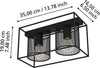 Plafoniera-Industrial-Catterick-2-Luci-Acciaio-Nero