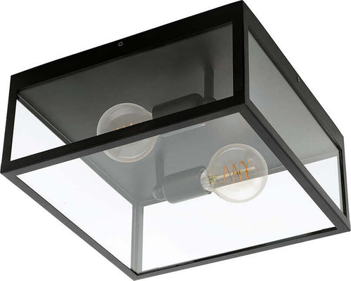 Plafoniera-Industrial-Charterhouse-2-Luci-Acciaio-Nero