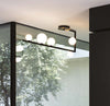 Plafoniera-Industrial-Minimal-Birds-Metallo-Nero-5-Luci-G9-3W-3000K-Luce-Calda