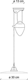Plafoniera-Industrial-Minimal-B&W-Metallo-Smaltato-Bianco-1-Luce-E27-42Cm