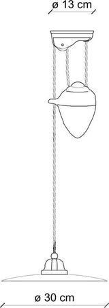 Plafoniera-Industrial-Minimal-B&W-Metallo-Smaltato-Bianco-1-Luce-E27-42Cm