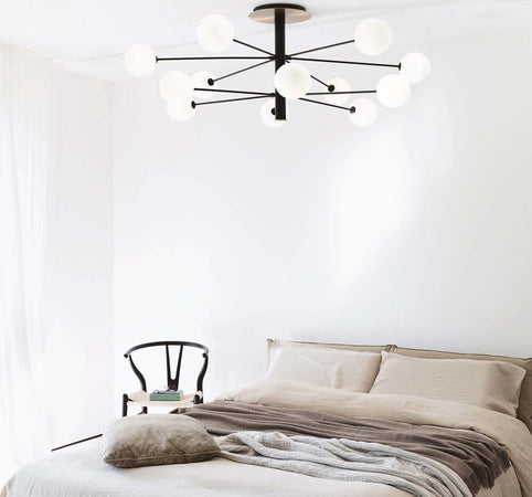 Plafoniera-Industrial-Minimal-Cosmopolitan-Metallo-Nero-12-Luci-G9-3W-3000K