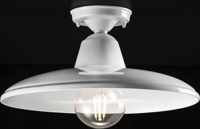 Plafoniera-Industrial-Minimal-Nordico-B&W-Metallo-Smaltato-Bianco-1-Luce-E27