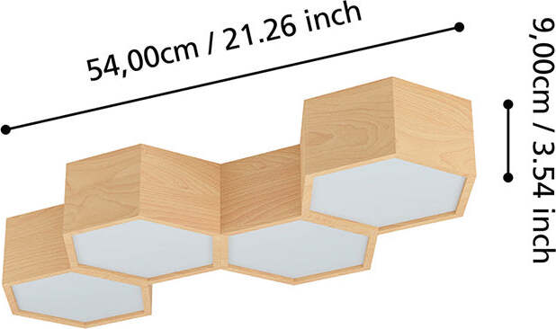 Plafoniera-Industrial-Mirlas-4-Luci-Legno-Marrone