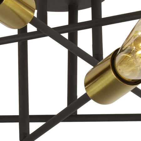 Plafoniera-Industrial-Nordico-Armstrong-Acciaio-Nero-Ottone-8-Luci-E27
