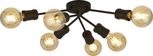 Plafoniera-Industrial-Nordico-Danza-Acciaio-Nero-6-Luci-E27