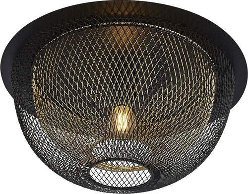 Plafoniera-Industrial-Nordico-Favo-Acciaio-Nero-Oro-1-Luce-E27