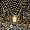 Plafoniera-Industrial-Nordico-Favo-Acciaio-Nero-Oro-1-Luce-E27