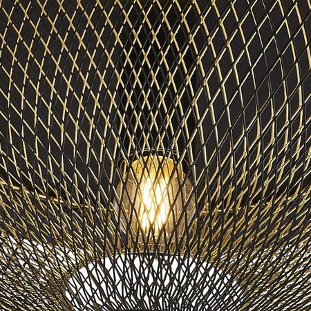 Plafoniera-Industrial-Nordico-Favo-Acciaio-Nero-Oro-1-Luce-E27