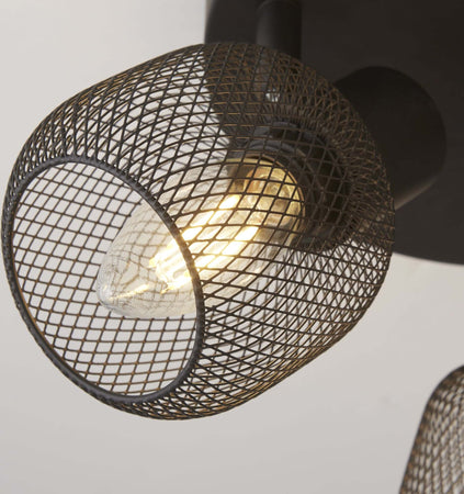 Plafoniera-Industrial-Nordico-Meshy-Acciaio-Nero-3-Luci-E14