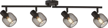Plafoniera-Industrial-Nordico-Meshy-Acciaio-Nero-4-Luci-E14