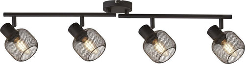 Plafoniera-Industrial-Nordico-Meshy-Acciaio-Nero-4-Luci-E14