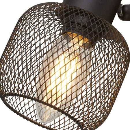 Plafoniera-Industrial-Nordico-Meshy-Acciaio-Nero-4-Luci-E14