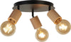 Plafoniera-Industrial-Nordico-Spinoso-Acciaio-Nero-Legno-Marrone-3-Luci-E27