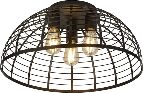 Plafoniera-Industrial-Nordico-Victoria-Acciaio-Nero-3-Luci-E27