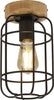Plafoniera-Industrial-Nordico-Visione-Acciaio-Nero-Marrone-1-Luce-E27