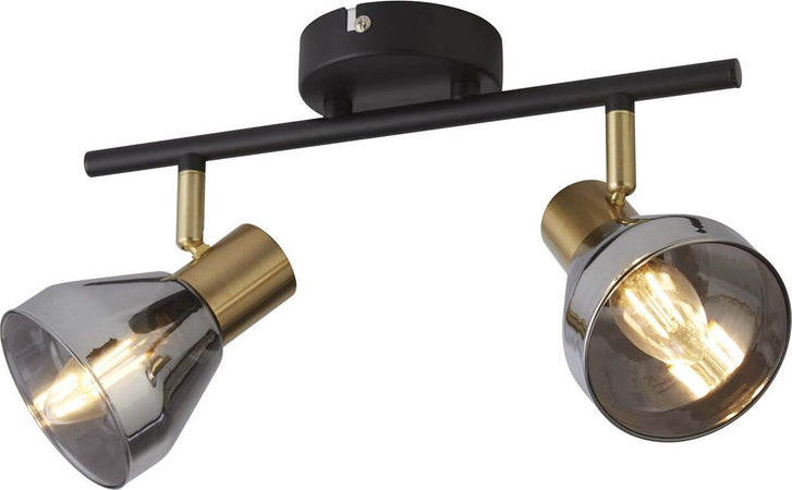 Plafoniera-Industrial-Nordico-Westminster-Acciaio-Nero-Fumè-2-Luci-E14