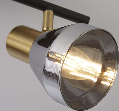 Plafoniera-Industrial-Nordico-Westminster-Acciaio-Nero-Fumè-2-Luci-E14