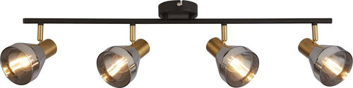 Plafoniera-Industrial-Nordico-Westminster-Acciaio-Nero-Fumè-4-Luci-E14