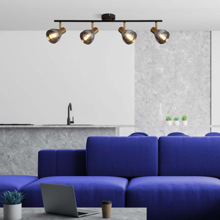 Plafoniera-Industrial-Nordico-Westminster-Acciaio-Nero-Fumè-4-Luci-E14