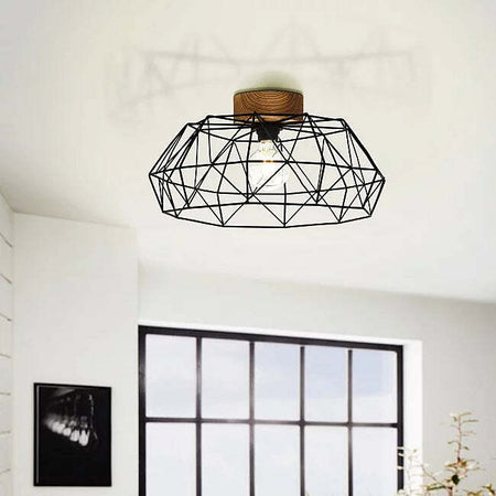 Plafoniera-Industrial-Padstow-1-Luce-Metallo-Nero