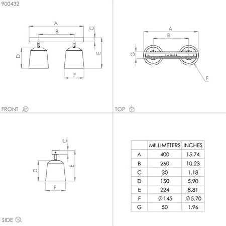 Plafoniera-Industrial-Pappagallo-2-Luci-Legno-Marrone-E-Nero