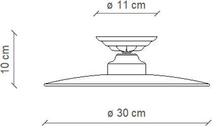 Plafoniera-Industrial-Potenza-Ferro-E-Ceramica-Nero-Diam.-30Cm-1-Luce-E27