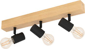 Plafoniera-Industrial-Townshend-3-3-Luci-Legno-Marrone-E-Nero