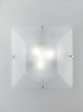 Plafoniera Iside Bianca 2Xe27 30X30Cm Illuminazione/Illuminazione per interni/Lampadari lampade a sospensione e plafoniere/Plafoniere Led Mall Home - Napoli, Commerciovirtuoso.it