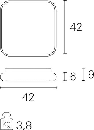 Plafoniera-kit-emergenza-Pan-International-DAMA-42x42-LED-alluminio-lampada-soffitto