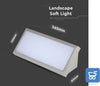 Plafoniera Lampada Led da Muro 12 W Applique Parete per Esterno IP65 Resistente all'Acqua V-TAC VT-8054 grigio chiaro