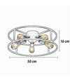 Plafoniera Lampadario Da Soffitto Circolare Stile Industriale Lampada 5xe27 C71-5