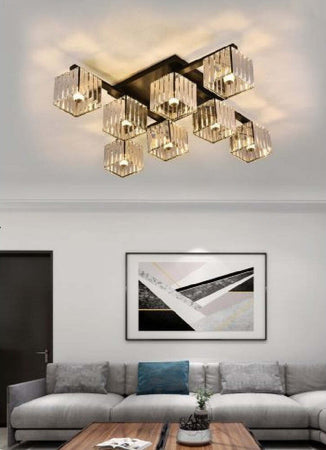 Plafoniera Lampadario Da Soffitto Design Moderno Con 8 Cubi E27 Cristallo C28-8 Casa, arredamento e bricolage > Illuminazione da interno > Plafoniere per interno > Lampadari Trade Shop italia - Napoli, Commerciovirtuoso.it