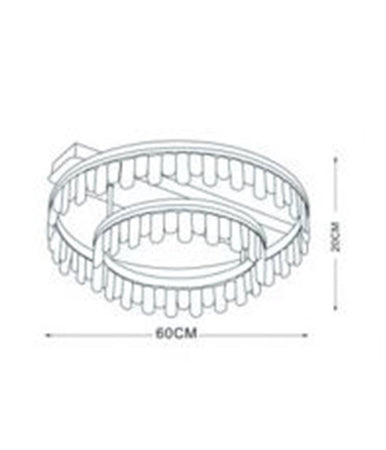 Plafoniera Lampadario Da Soffitto Led Dorata 72 W 3 Colorazioni Di Luce Pn-30-3c