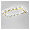 Plafoniera Led 108w Rettangolare Bianco Oro Moderno Da Soffitto Luce Fredda 71547