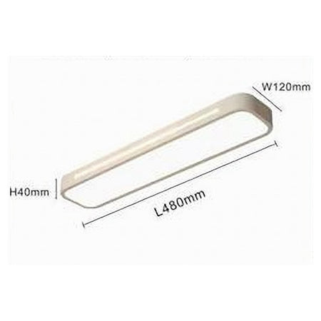 Plafoniera Led 16w Moderno Bianco Soffitto Rettangolare Striscia Luce 6500k 50187