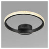 Plafoniera Led 24w Cerchio Effetto Cristallo Nero Luce Fredda Calda Naturale 31722