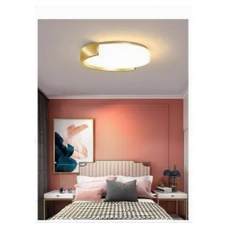 Plafoniera Led 24w Cerchio Oro Design Moderno Soffitto Tonda Luce Naturale 50118
