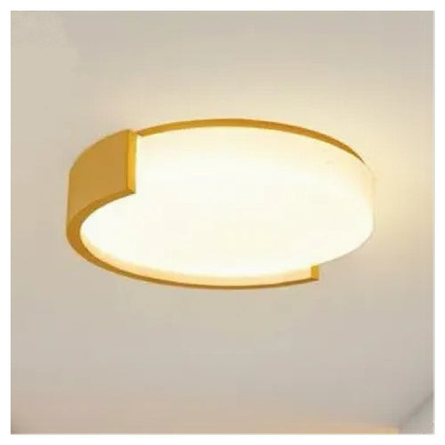Plafoniera Led 24w Cerchio Oro Design Moderno Soffitto Tonda Luce Naturale 50118