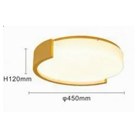 Plafoniera Led 24w Cerchio Oro Design Moderno Soffitto Tonda Luce Naturale 50118