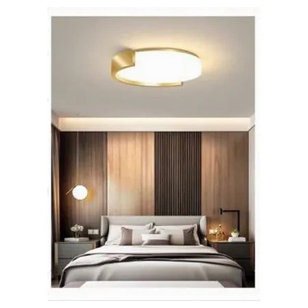 Plafoniera Led 24w Cerchio Oro Design Moderno Soffitto Tonda Luce Naturale 50118