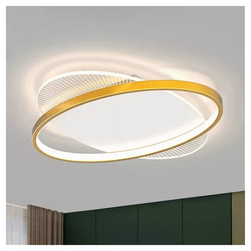 Plafoniera Led 28 W Rotonda Oro Moderno Lampadario Soffitto Luce Naturale 71019