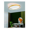 Plafoniera Led 28 Watt Rotonda Oro Moderno Lampadario Soffitto Luce Fredda 71026