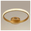 Plafoniera Led 28w Oro Cerchio Effetto Cristallo Luce Calda Naturale Fredda 31760