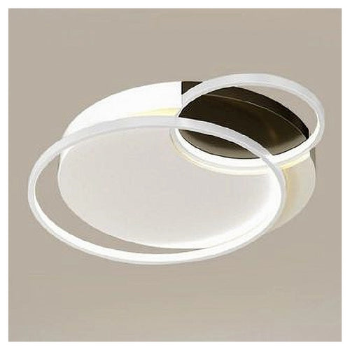 Plafoniera Led 30 W 3 Cerchi Bianco Nero Lampadario Soffitto Luce Naturale 70791