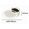 Plafoniera Led 30 W 3 Cerchi Bianco Nero Lampadario Soffitto Luce Naturale 70791