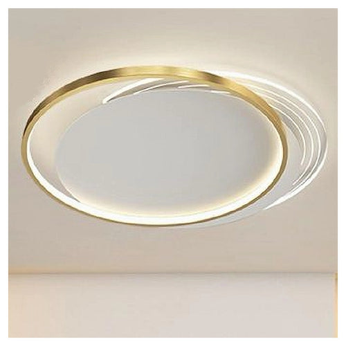 Plafoniera Led 30 W Cerchio Oro Lampadario Da Soffitto Tondo Luce Naturale 70715